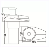 ΕΡΓΑΤΗΣ ΑΓΚΥΡΑΣ ΧΩΝΕΥΤΟΣ 700W 12V INOX 316 ΚΑΜΠΑΝΑ